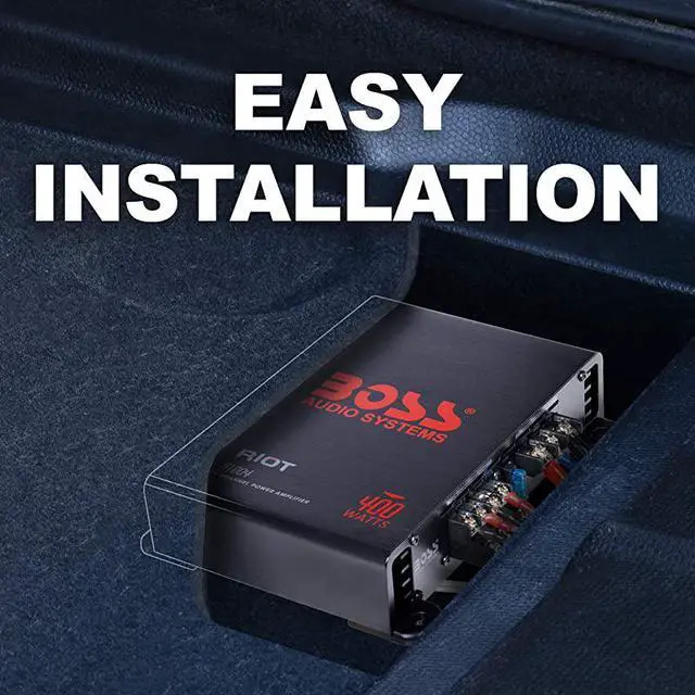 Alt view image 4 of 7 - R1004 4 Channel Car Amplifier Riot Series 400 Watts Full Range Class AB 2 Ohm Stable IC Integrated Circuit Great for Car Speakers and Car Stereos