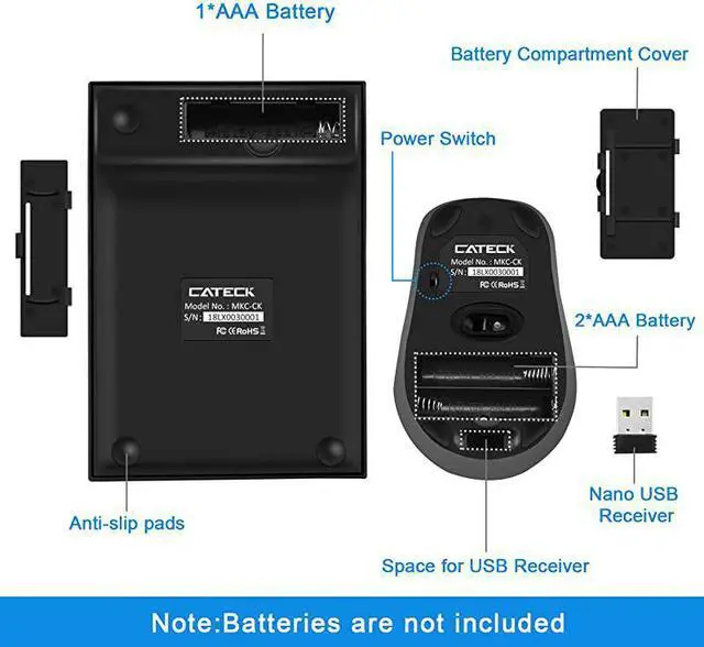 Alt view image 5 of 7 - Numeric Keypad Mouse Combo  24G Wireless Mini USB Number Pad Keyboard and Mouse Combo with USB Receiver for Laptop Desktop PC Notebook Just One USB Receiver