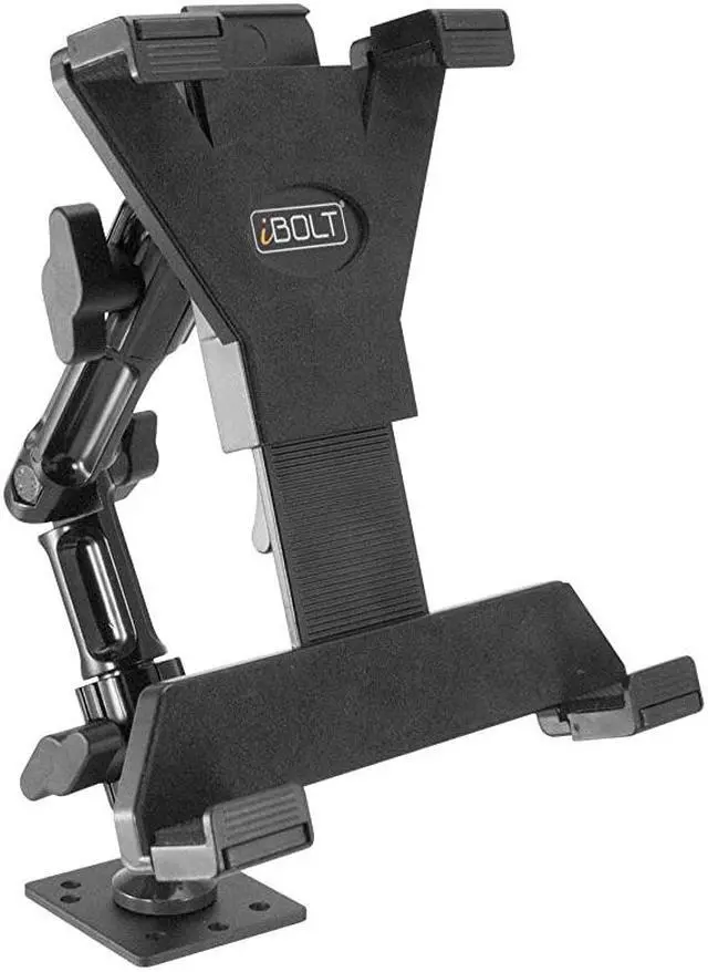 Alt view image 2 of 7 - TabDock FixedPro 360 Heavy Duty Metal 8quot MultiAngle Drill Base Mount for All 7quot 10quot Tablets iPad Nexus Samsung Tab for Desks Tables Countertops Great for Homes Businesses etc