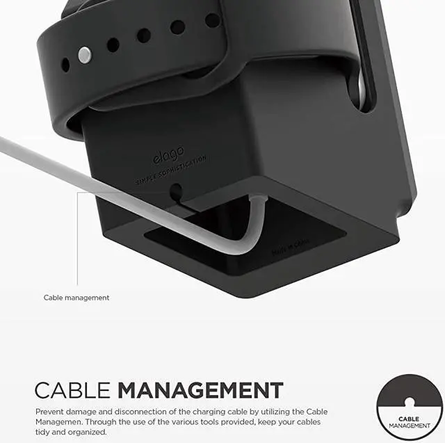 Alt view image 3 of 6 - W3 Stand Compatible with Apple Watch Series 6SE54321 44mm 42mm 40mm 38mm Black