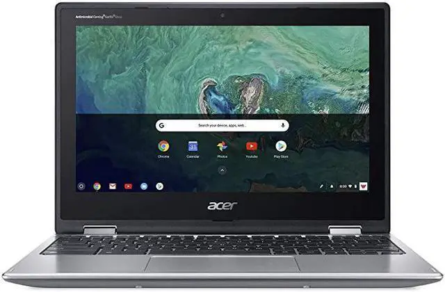 Alt view image 3 of 7 - Chromebook Spin 11 Convertible Laptop Intel Celeron N3350 116 HD Touch Display 4GB DDR4 32GB eMMC 80211ac WiFi Wacom EMR Pen Sleeve CP3111HNC2DV