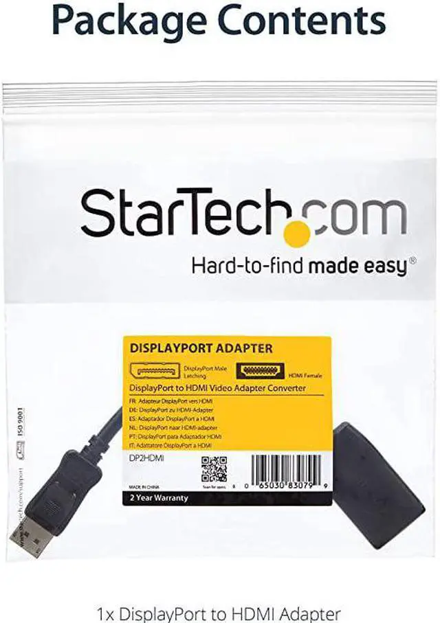 Alt view image 6 of 6 - com DisplayPort to HDMI Adapter 1920 x 1200 DP to HDMI Converter Plug and Play DisplayPort to HDMI Dongle DP2HDMI