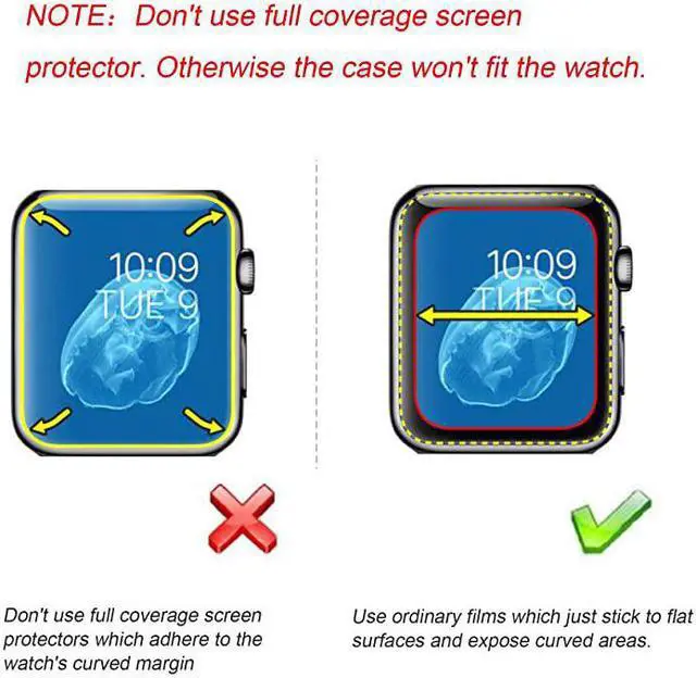 Alt view image 3 of 7 - 38mm Case Compatible with Apple Watch Band Bling Full Cover Bumper Protective Frame Screen Protector for iWatch Series 321 Silver38mm