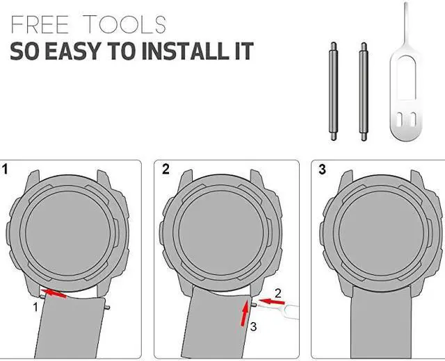 Alt view image 7 of 7 - for Garmin Instinct Band, Soft Silicone Replacement Watch Strap Compatible with Garmin Instinct/ Solar/ Tactical(tundra)