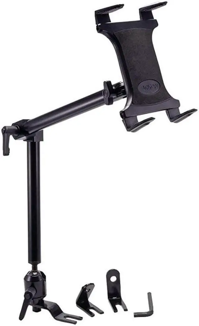 Main image of Heavy Duty Car or Truck Seat Rail Tablet Mount with 22 inch Arm for iPad Pro iPad Air 2 Retail Black