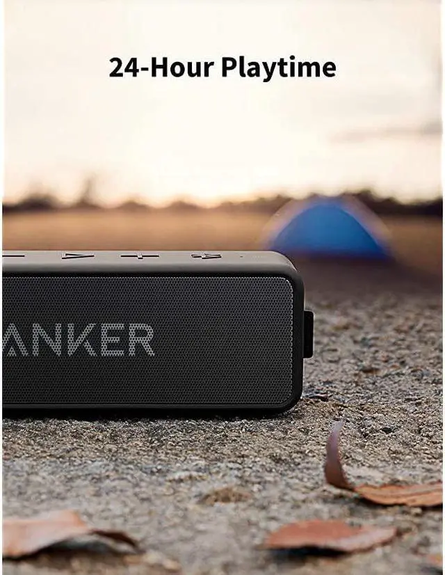 Alt view image 5 of 6 - Soundcore 2 Portable Bluetooth Speaker with 12W Stereo Sound Bluetooth 5 Bassup IPX7 Waterproof 24Hour Playtime Wireless Stereo Pairing Speaker for Home Outdoors Travel