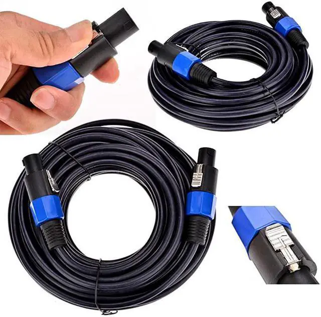 Alt view image 7 of 7 - 2Pack 50 ft Male Speakon to Speakon Cables Professional 12 Guage AWG Audio Cord DJ Speaker Cable Wire with Twist Lock 2 Conductor