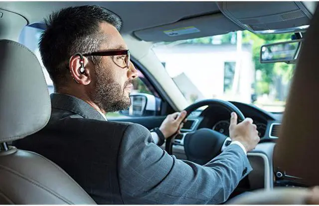 Alt view image 5 of 7 - Bluetooth Headset 50 HighFidelity Audio Wireless Bluetooth Earpiece Hands Free Business Earphones with Noise Reduction micCompatible iPhoneAndroid Cell Phones Other Bluetoothenabled Device