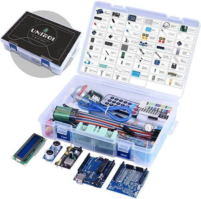 Alt view image 6 of 7 - Ultimate Starter Kit Compatible with Arduino IDE 328P Control Board 260 Pages Detailed Tutorial 217 Items 51 Projects Breadboard with Arduino IDE Starter Kit