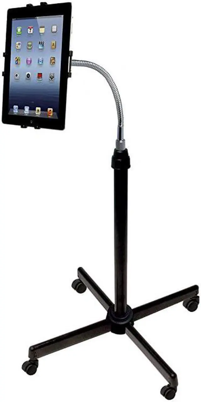 Alt view image 2 of 5 - HeightAdjustable Gooseneck Floor Stand for 9 1075 Inch Tablets iPad 102Inch 7th Gen iPad Air 3 iPad Gen 56 and More PADUAFS