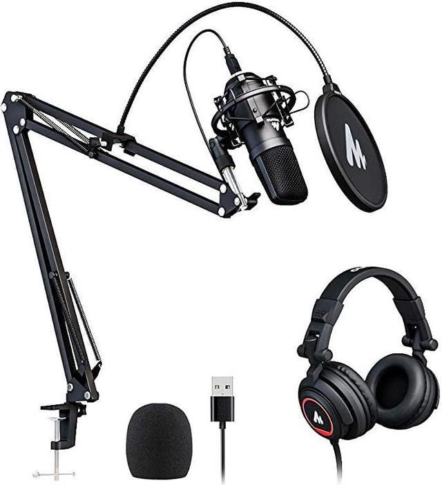 USB Microphone with Studio Headphone Set 192kHz24 bit AUA04H Vocal