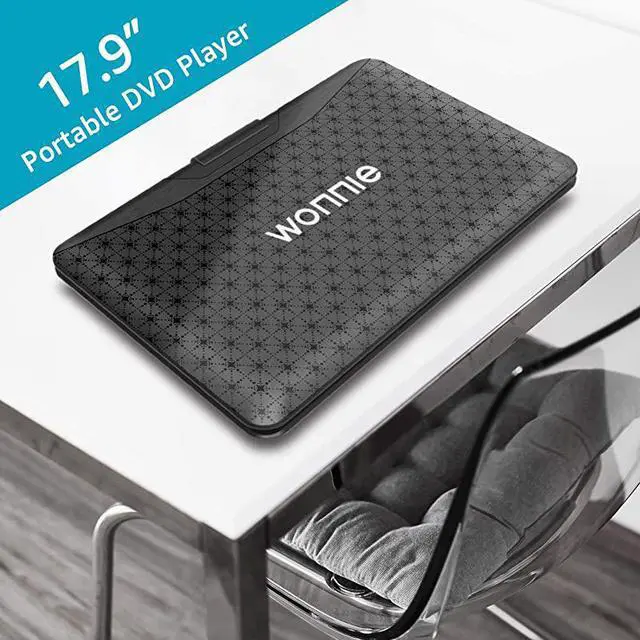 Alt view image 7 of 7 - 17.9’’ Large Portable DVD/CD Player with 15.6‘’ Swivel Screen, 1366x768 HD LCD TFT, 6 Hrs 5600mAH Rechargeable Battery, Regions Free, Support USB/SD Card/ Sync TV , High Volume Speaker