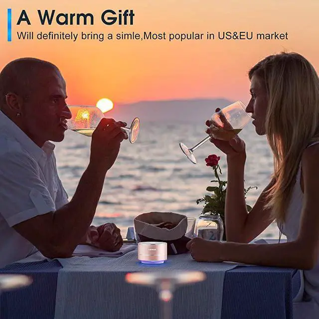 Alt view image 6 of 7 - A2  Portable Wireless Bluetooth Speaker with BuiltinMicHandsfree CallAUX LineTF CardHD Sound and Bass for iPhone Ipad Android Smartphone and MoreRose Gold