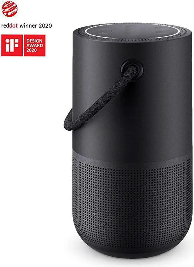 Alt view image 2 of 6 - Portable Smart Speaker — Wireless Bluetooth Speaker with Alexa Voice Control Built-In, Black