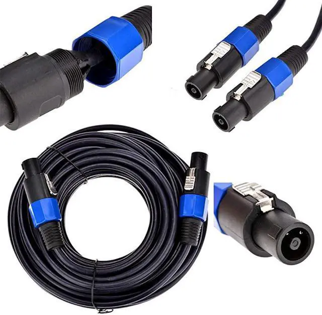 Alt view image 2 of 7 - 2Pack 50 ft Male Speakon to Speakon Cables Professional 12 Guage AWG Audio Cord DJ Speaker Cable Wire with Twist Lock 2 Conductor