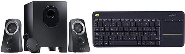  Logitech Z313 Speaker System Bundle K400 Plus Wireless Touch TV  Keyboard with Easy Media Control and Built-in Touchpad : Electronics