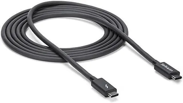 Main image of com 20Gbps Thunderbolt 3 Cable - 6.6ft/2m - Black - 4K 60Hz - Certified TB3 USB-C to USB-C Charger Cord w/ 100W Power Delivery (TBLT3MM2M)