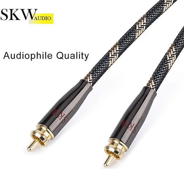 Alt view image 2 of 7 - RAC to RCA Subwoofer CableMultiple Shield with Single Crystal Copper for HiFi Systems98ft3MBlack