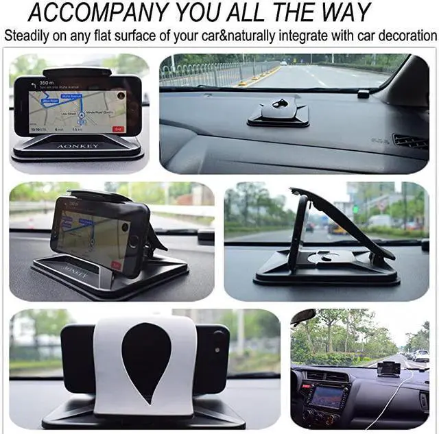 Alt view image 6 of 7 - Cell Phone Holder for Car, Dashboard Anti-Slip Vehicle GPS Car Mount Universal for All Smartphones, Compatible iPhone XR XS Max X 8 7 6S Plus, Galaxy S10/S9 Plus S8 Note 9/8, LG V30, Pixel 3 XL