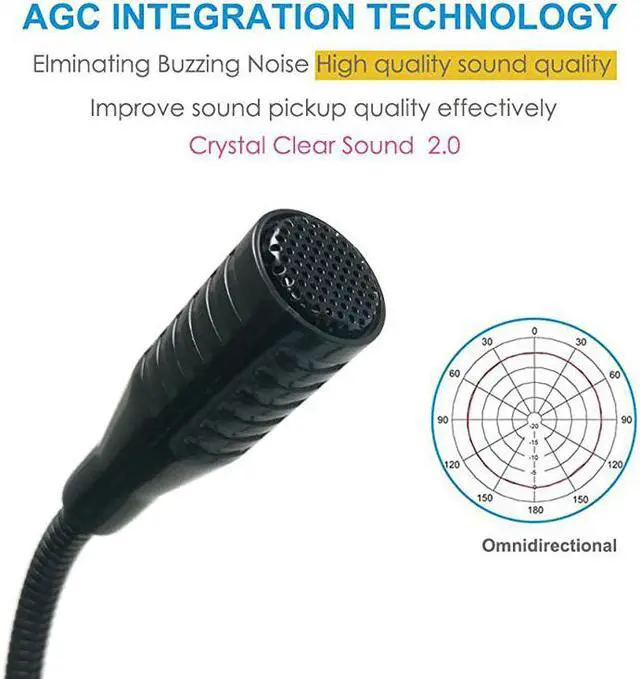 Alt view image 5 of 7 - Computer Microphone with Mute ButtonPlugPlay CondenserDesktop PC Laptop Mac PS4 Mic LED Indicator 360 Gooseneck Design Recording Dictation YouTube Gaming StreamingOmnidirectional