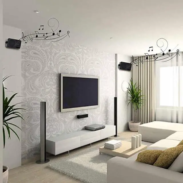 Alt view image 6 of 7 - 3-Way Indoor Outdoor Speaker System - 3.5 Inch 200W Pair of Mini Box Ceiling Wall Mount Speakers w/ 1" Tweeter, 3.25" Woofer, 1.75” Midrange - Home Theater Entertainment, PA System -  2022SX