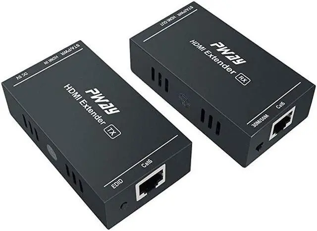 Alt view image 2 of 7 - Extender 1080p60Hz 3D Over Single Cat5eCat6Cat 7 Cable Full HD Uncompressed Transmit Up to 164 Ft50m EDID and POC Function Supported Transmitter and Receiver