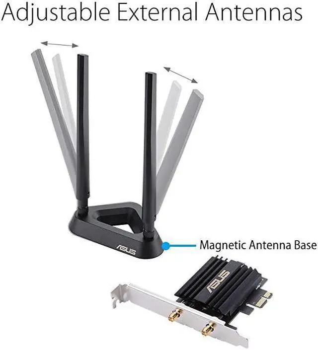 Alt view image 2 of 4 - AX3000 PceAX58BT NextGen WiFi 6 Dual Band PCIe Wireless Adapter with Bluetooth 50 Ofdma 2x2 MUMimo and Wpa3 SecurityBlack