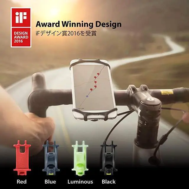Alt view image 2 of 6 - Bike Tie X Universal Bike Phone Mount Bicycle Handlebar Stroller Cell Phone Holder for iPhone 8 7 6s Plus 5 SE Samsung Galaxy S8 S7 Note 6 4 to 6 Inch Smartphone Black
