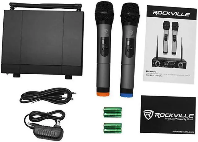 Alt view image 7 of 7 - 1 RWM72U Dual UHF Wireless Handheld Microphone System Digital Display XLR Connector