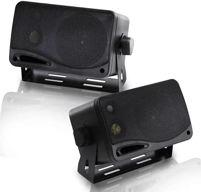 Main image of 3-Way Indoor Outdoor Speaker System - 3.5 Inch 200W Pair of Mini Box Ceiling Wall Mount Speakers w/ 1" Tweeter, 3.25" Woofer, 1.75” Midrange - Home Theater Entertainment, PA System -  2022SX