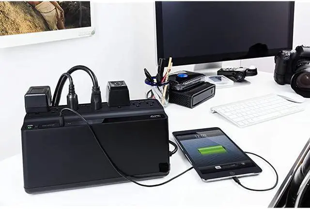 Alt view image 4 of 4 - UPS 600VA UPS Battery Backup Surge Protector BE600M1 Backup Battery Power Supply USB Charger BackUPS Series Uninterruptible Power Supply