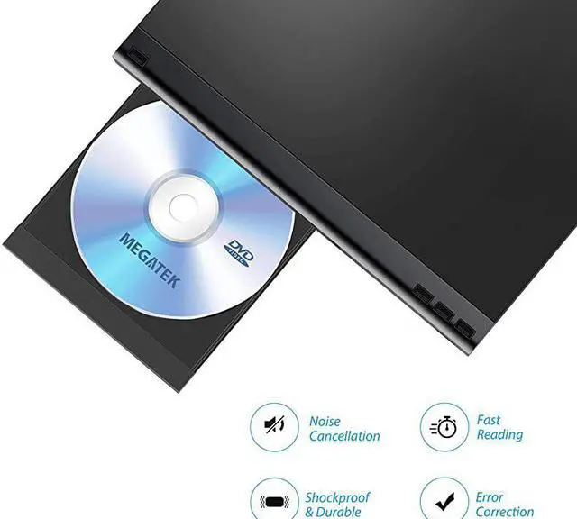 Alt view image 4 of 7 - DVD Player Compact DVD Player for TV with HDMIAVCoaxial Outputs CD Player for Home MultiRegion RegionFree DVDs DivX MP4 MP3 USB PALNTSC System Metal Case w Remote HDMI Cable