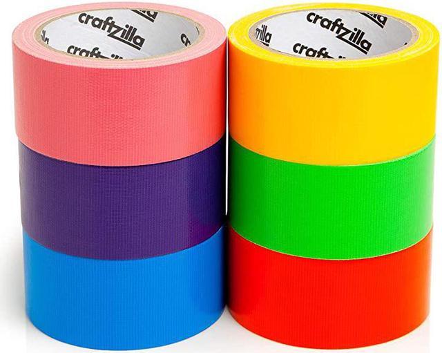Colored Duct Tape 6 Color Multi Pack Variety Craft Set for Kids Girls and  Boys Colorful DIY Art Kit Design Tapes Rainbow Colors 15 Yards x 2 inch 