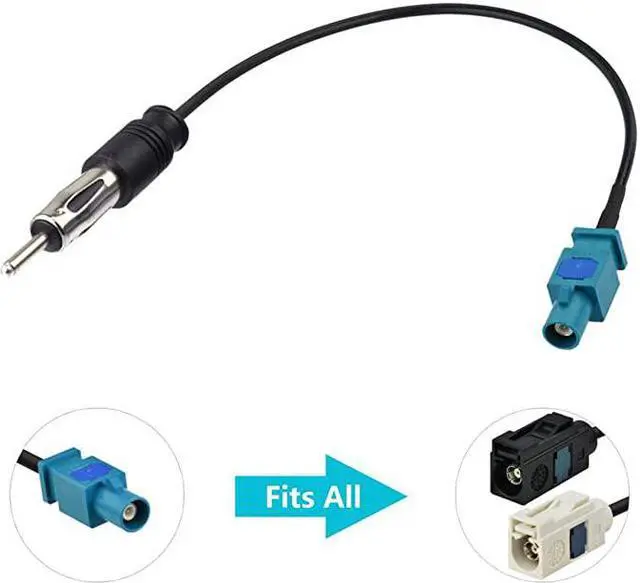 Alt view image 5 of 7 - Universal Vehicle Car Stereo FM AM Radio Antenna Adapter Cable 2Pack Fakra Z Male Female to DIN Plug Connector Cable for Car Stereo Audio HD Radio Head Unit CD Media Player Receiver