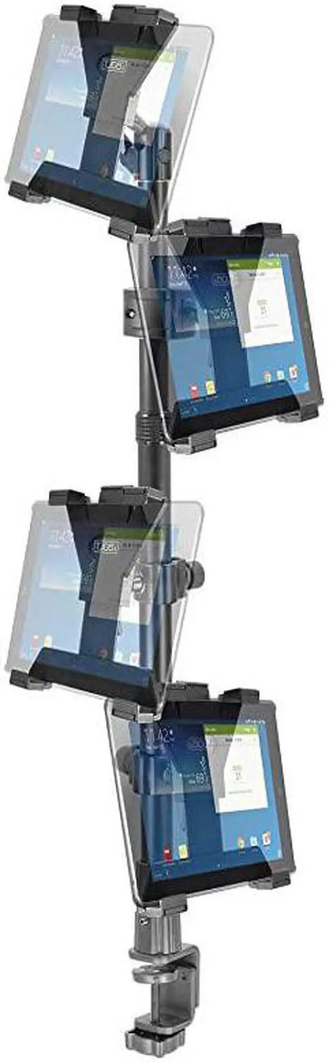 Alt view image 2 of 5 - TabDock Point of Purchase Clamp Mount with 4 Tablet Holders Perfect for Multiple delivery Applications DoorDash Uber eats Postmates etc Fits 7 to 10 inch Tablets