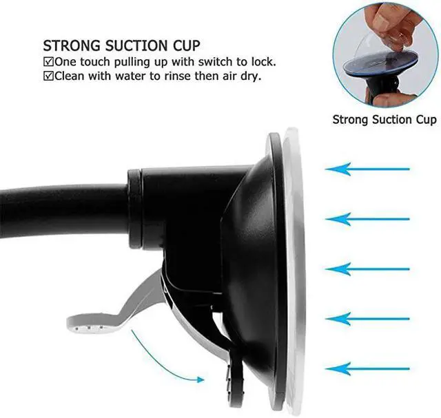 Alt view image 5 of 7 - Car Phone Mount  3in1 Universal Cell Phone Holder Car Air Vent Holder Dashboard Mount Windshield Mount for iPhone Xs Max R X 8 Plus 7 Plus 6S Samsung Galaxy S9 S8 Edge S7 S6 LG Sony and More