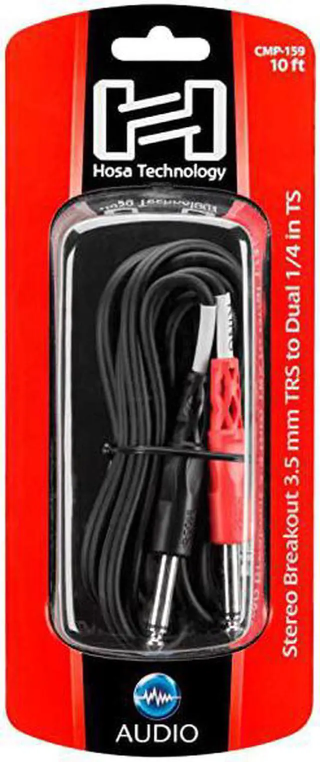 Alt view image 3 of 3 - CMP-159 3.5 mm TRS to Dual 1/4" TS Stereo Breakout Cable, 10 Feet