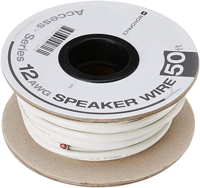 Alt view image 2 of 3 - Access Series 12 Gauge AWG CL2 Rated 2 Conductor Speaker WireCable 50ft Fire Safety in Wall Rated Jacketed in White PVC Material 999 OxygenFree Pure Bare Copper