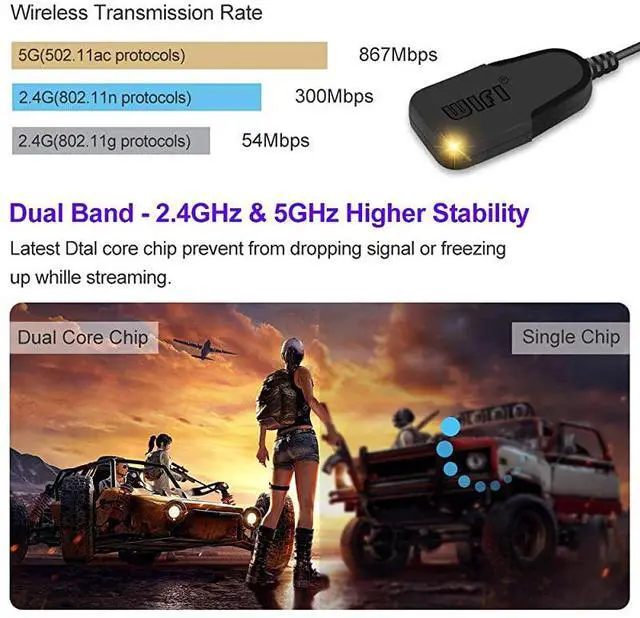 Alt view image 3 of 7 - 4K WiFi Display Dongle Wireless HDMI Display Adapter DualBand 5G WiFi Wireless Display Receiver iPhone iPad Laptop Android Phone Miracast Dongle for HD TV Projector Monitor