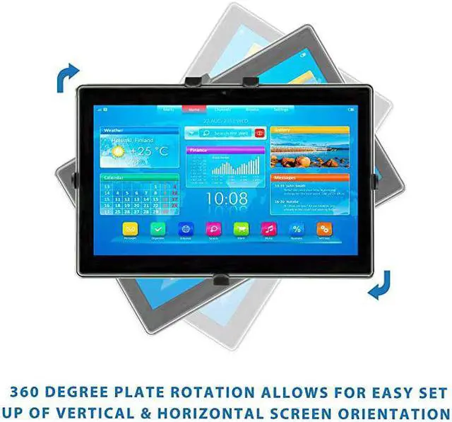 Alt view image 5 of 7 - Premium Car Headrest Tablet Holder with Adjustable Arm Heavy Duty Carbon Fiber Car Tablet Mount for iPad Galaxy Fire Tablets MI7311