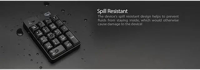 Alt view image 7 of 7 - WKB6010UB Wireless Spill Resistant 18Key Numeric Keypad