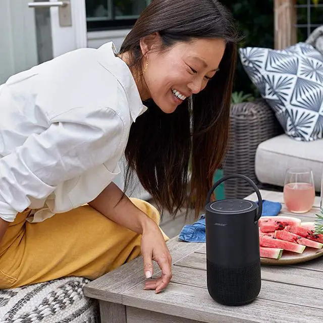 Alt view image 5 of 6 - Portable Smart Speaker — Wireless Bluetooth Speaker with Alexa Voice Control Built-In, Black