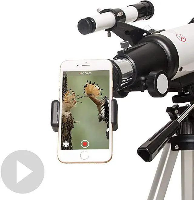 Alt view image 2 of 7 - Telescope 70mm Aperture 400mm AZ Mount Astronomical Refracting Telescope for Kids Beginners Travel Telescope with Carry Bag Phone Adapter and Wireless Remote