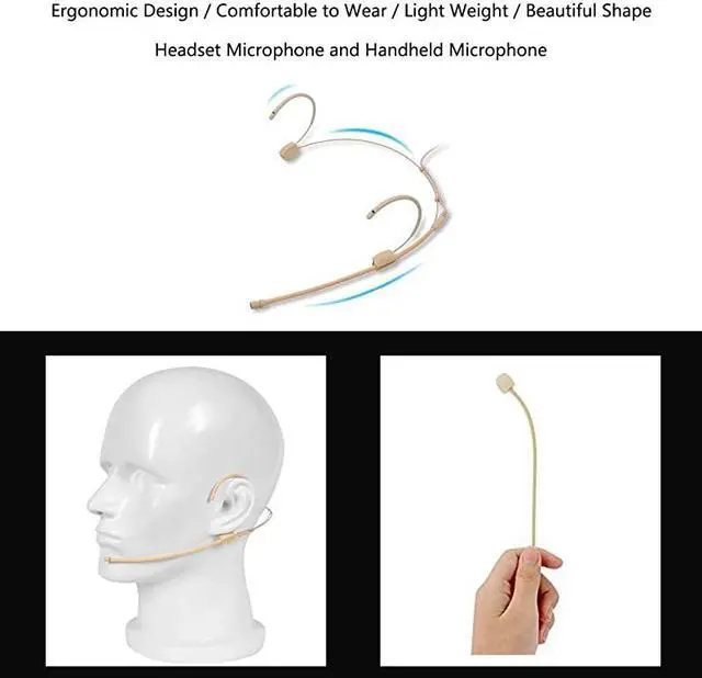 Alt view image 5 of 7 - Headset Wireless Microphone Super Light 24G Wireless Headset Microphone SystemHeadset and Handheld 2 in 1160ft Rangefor Voice AmplifierPA SystemNot Support PhoneLaptop