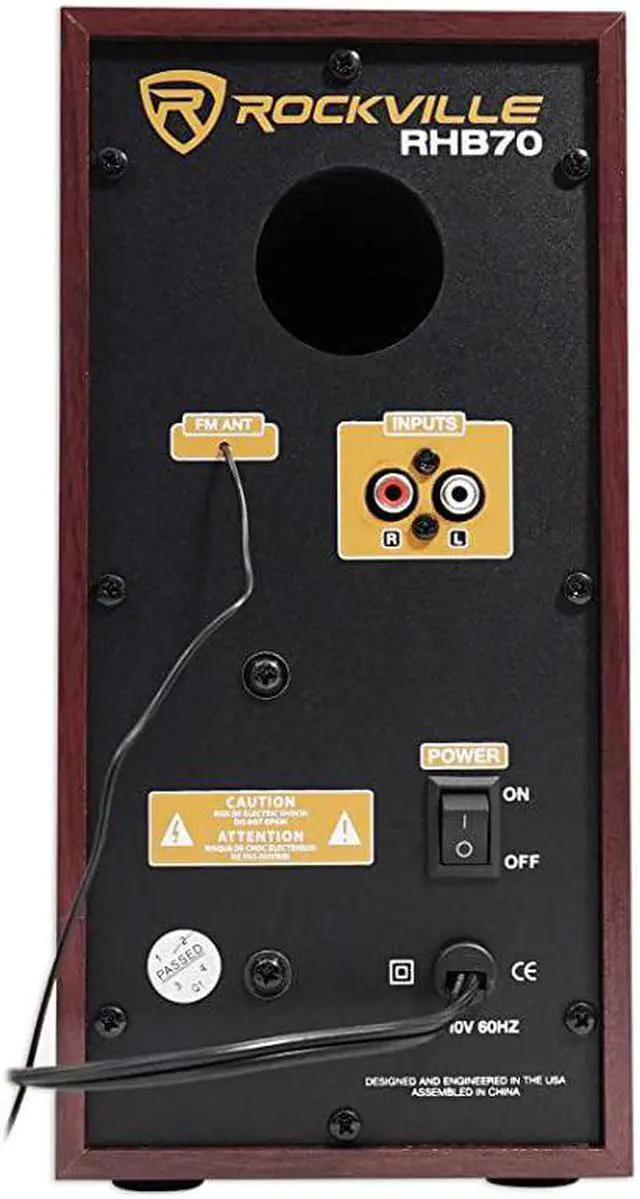 Alt view image 5 of 7 - RHB70 Home Theater Compact Powered Speaker System w Bluetooth/USB/FM