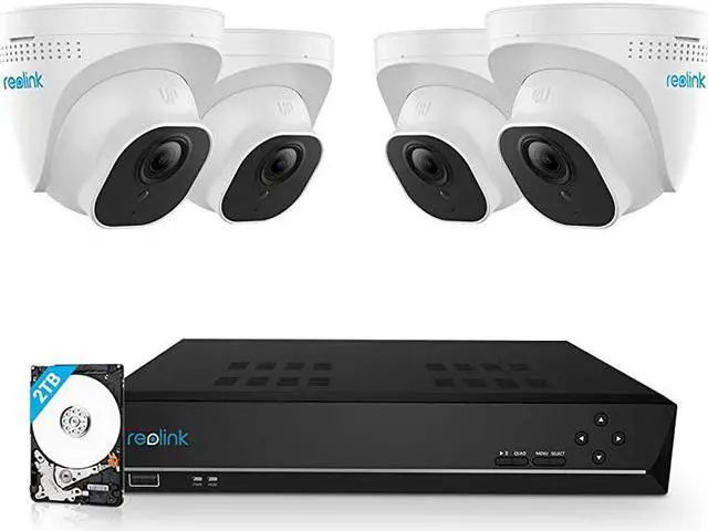 Main image of 8CH 5MP PoE Home Security Camera System, 4pcs Wired 5MP Outdoor PoE IP Cameras, 8MP/4K 8-Channel NVR with 2TB HDD for 24/7 Recording, RLK8-520D4