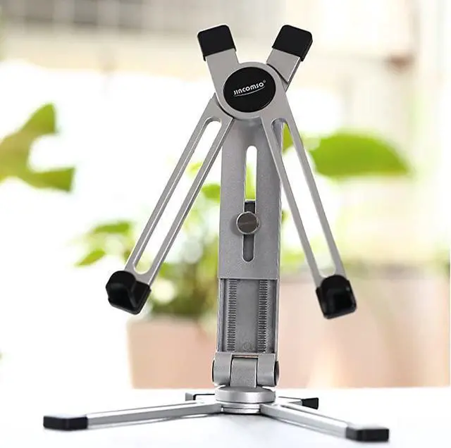 Alt view image 6 of 7 - FoldUp Travel Stand Aluminum Universal Tablet Stand Holder MultiAngle Adjustable for iPad iPhone Notebook Kindle Samsung Galaxy Tab Nintendo Switch Apple iPad Pro 10