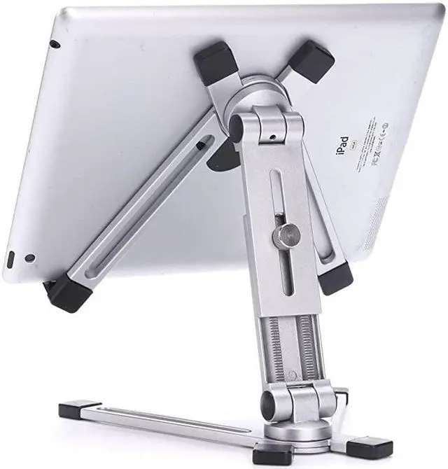 Alt view image 2 of 7 - FoldUp Travel Stand Aluminum Universal Tablet Stand Holder MultiAngle Adjustable for iPad iPhone Notebook Kindle Samsung Galaxy Tab Nintendo Switch Apple iPad Pro 10