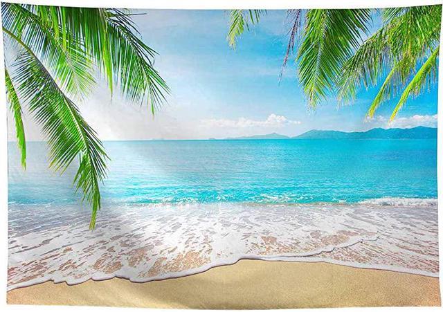 8x6ft Soft Fabric Tropical Summer Photo Booth Backdrop Beach Party