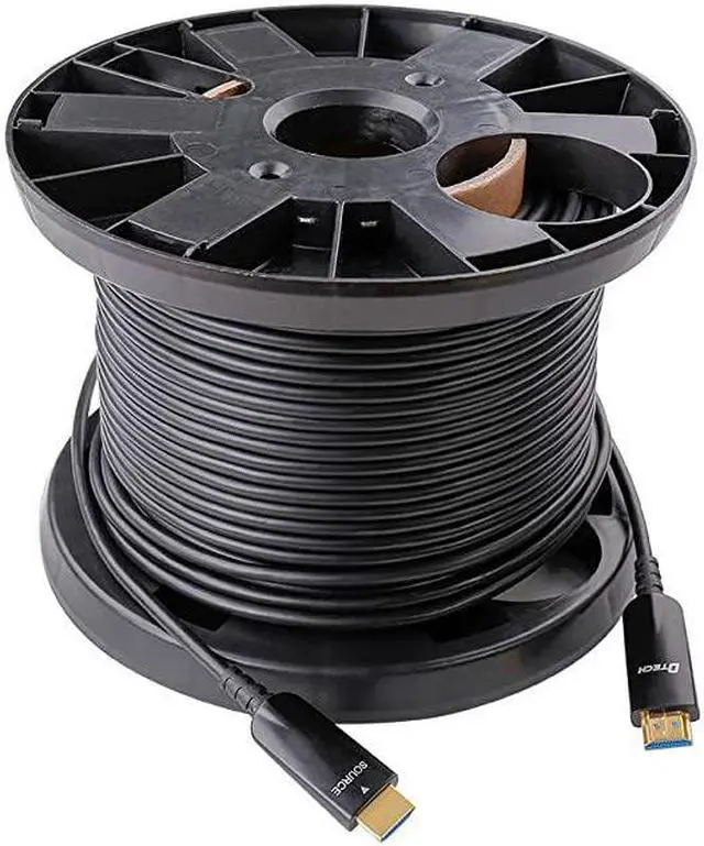Main image of 50m Fiber Optic HDMI Cable with 4K 30Hz and 1080p 60Hz HD Video 3D HDCP CEC High Speed Supported 164 Feet Black